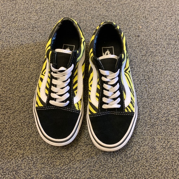 yellow lace up vans